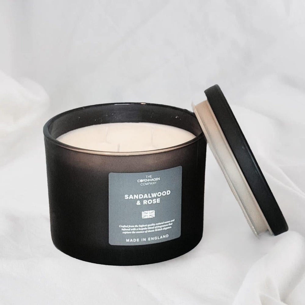 Sandalwood & Rose 3 Wick Medium Candle